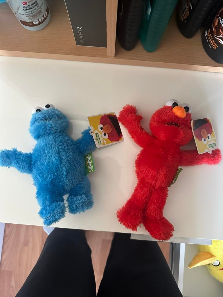 Elmo & Cookie Monster knuffel set (Sesamstraat), Kinderen en Baby's, Speelgoed | Knuffels en Pluche, Ophalen of Verzenden, Zo goed als nieuw