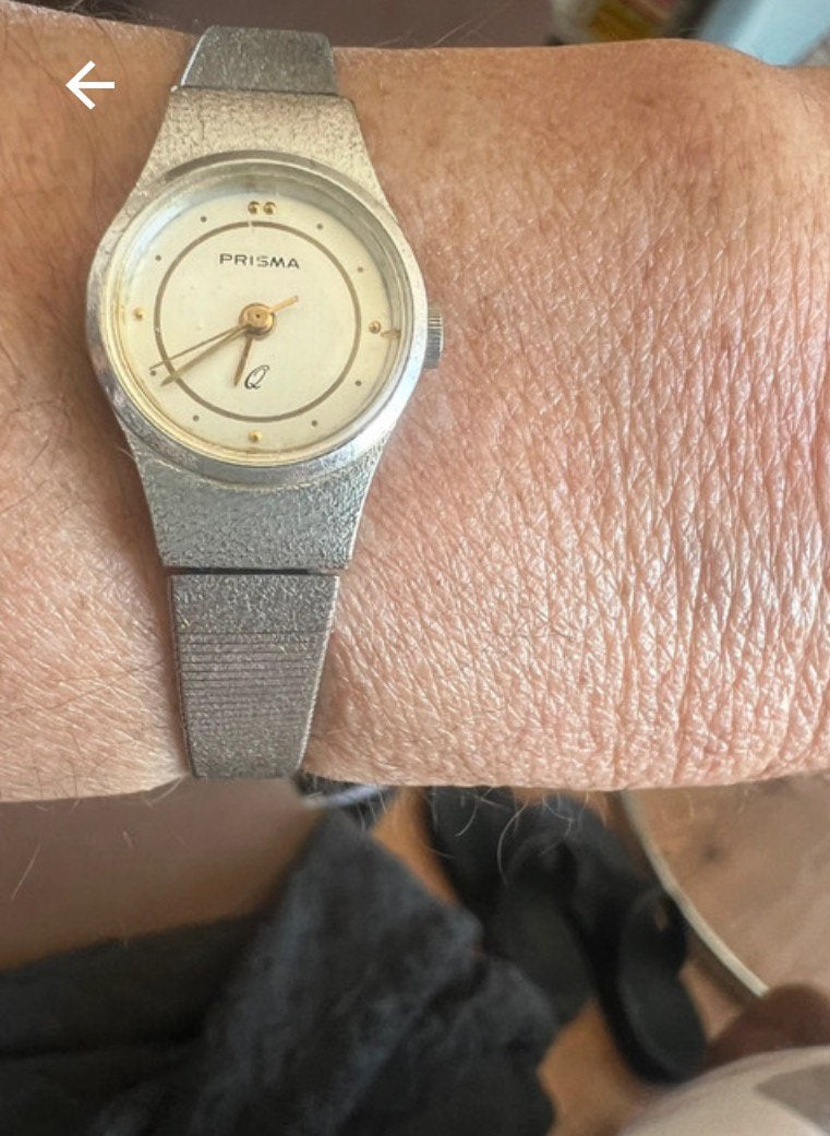 Vintage prisma horloge, Ophalen of Verzenden, Zo goed als nieuw, Staal, Overige merken
