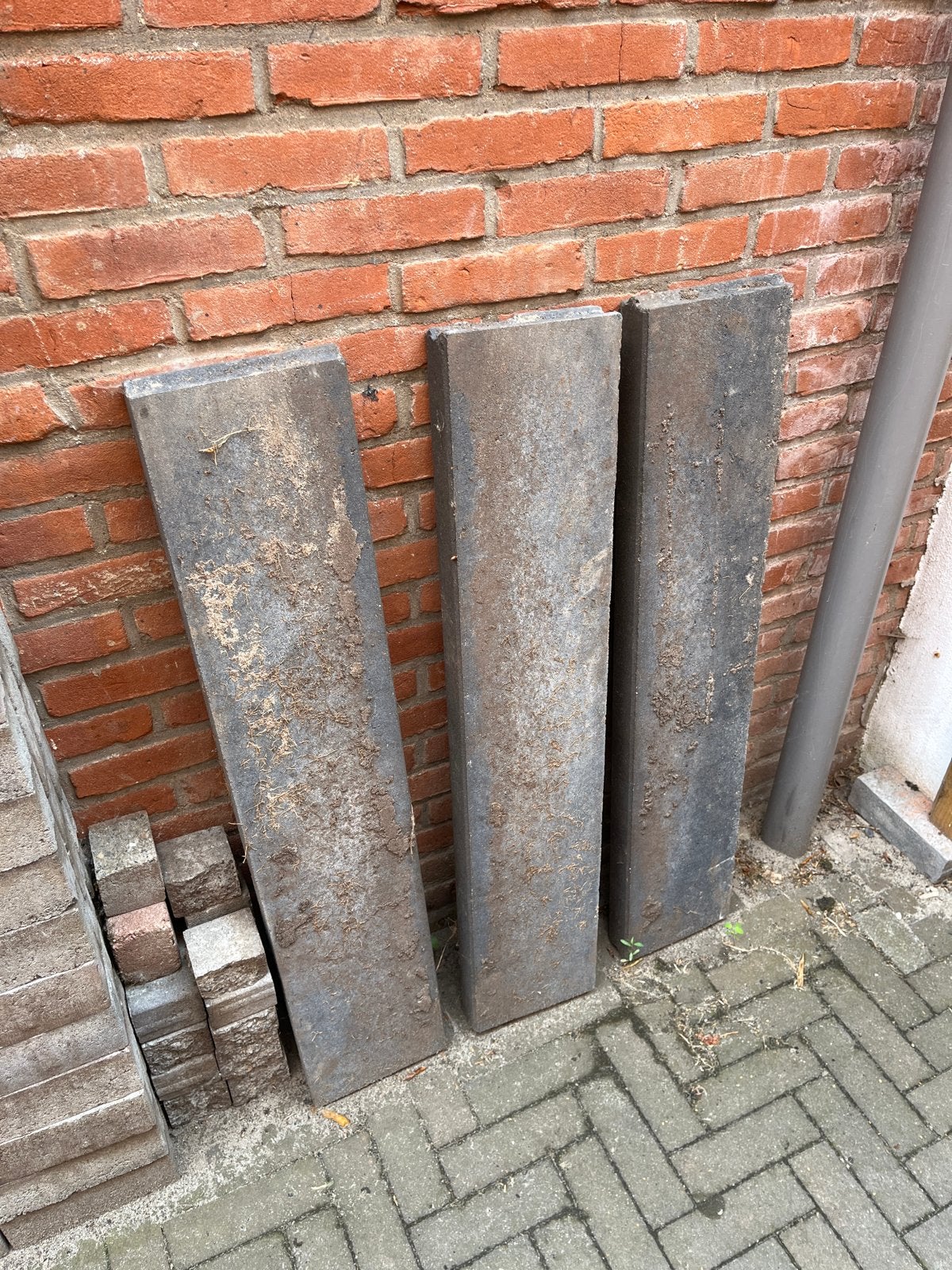 3 opsluitbanden voor tuin of terras, Tuin en Terras, Tegels en Klinkers, Gebruikt, Overige typen, Ophalen of Verzenden, Minder dan 5 m²