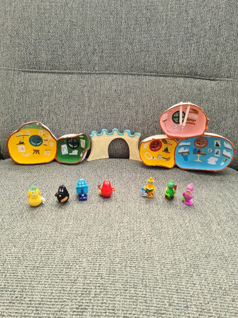 Barbapapa huis huisje plastoy 2007 met poppetjes, Plastoy, Gebruikt, Ophalen of Verzenden, Nvt