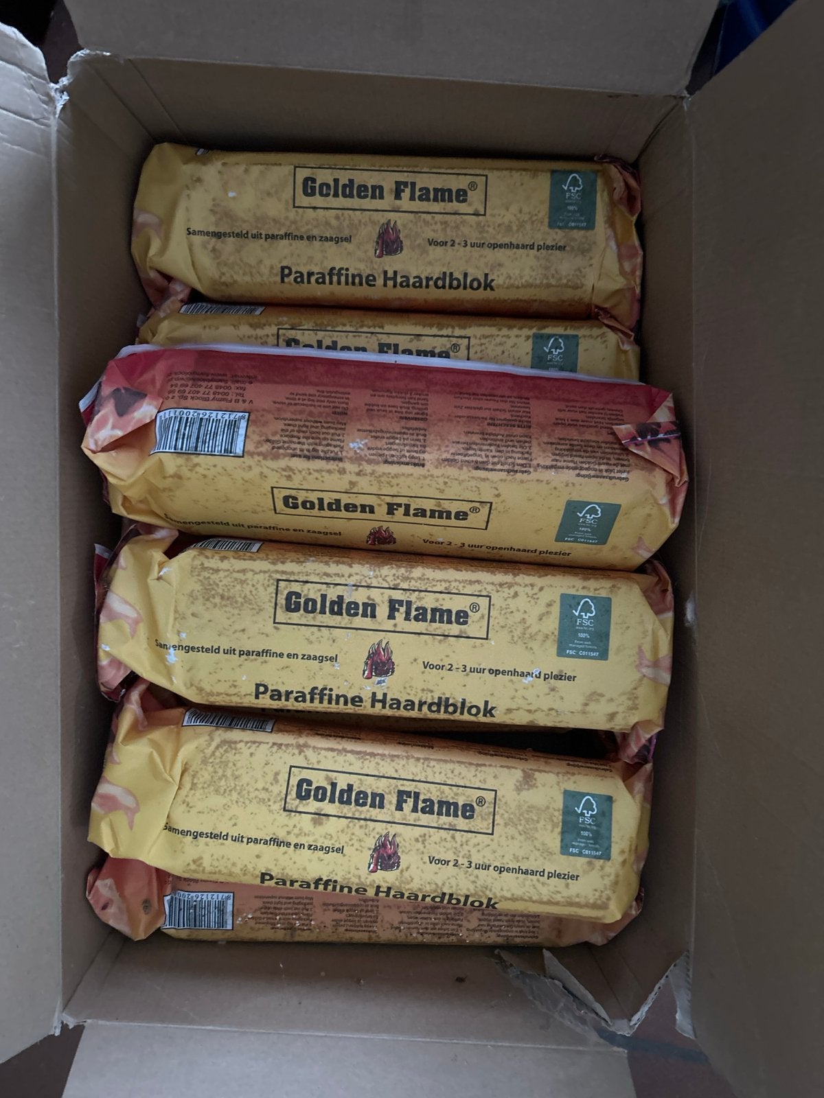 Golden Flame Paraffine Haardblokken - 10 stuks, Ophalen, Nieuw