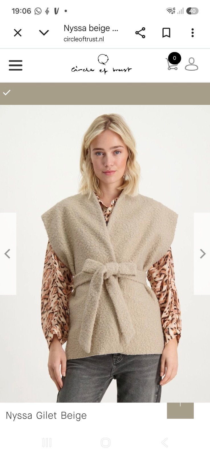 Circle of trust Nyssa teddy gilet.
Maat M.
Beige.
100 % poly, Kleding | Dames, Maat 38/40 (M), Beige, Ophalen of Verzenden, Zo goed als nieuw