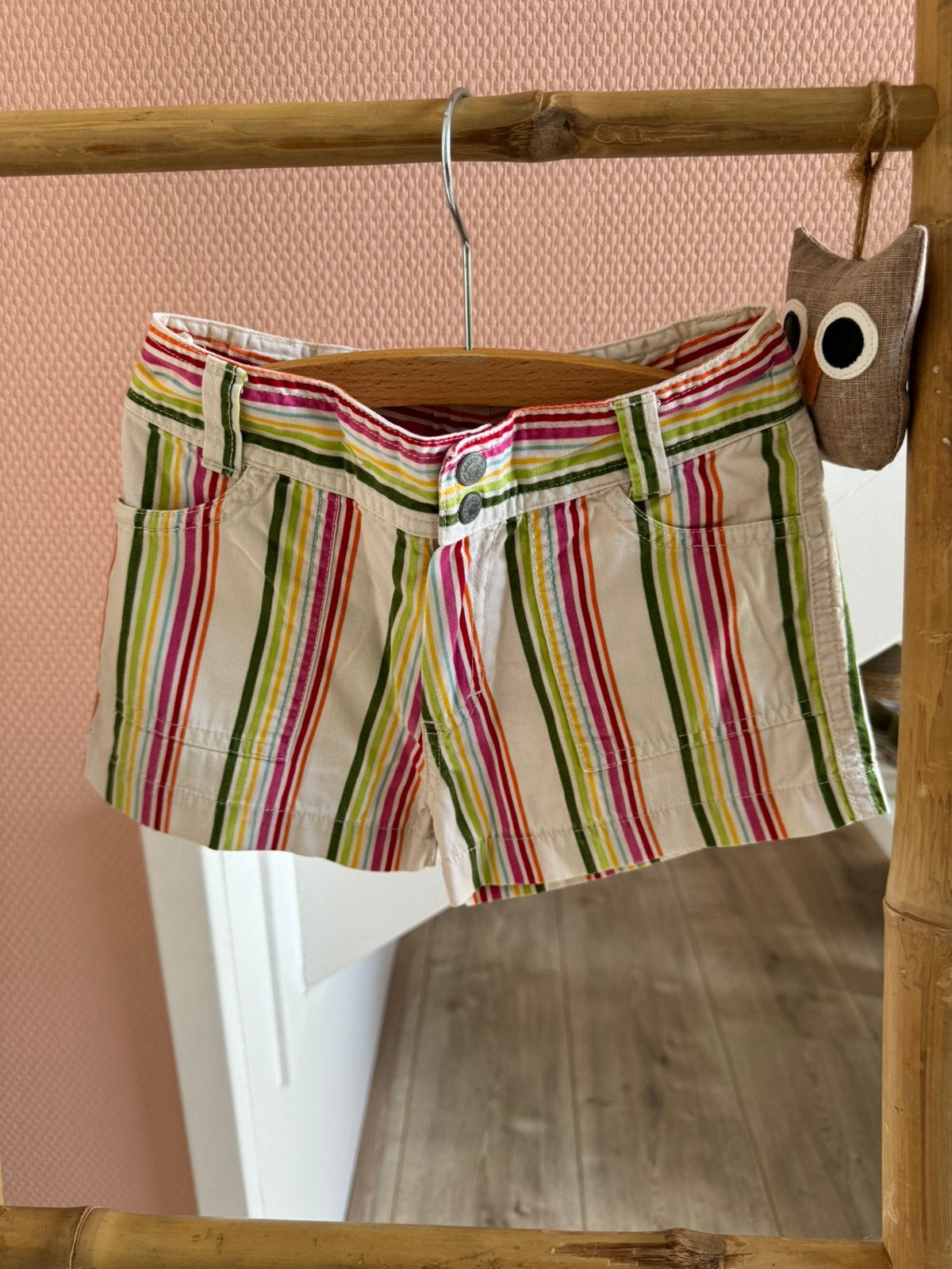 Gestreept korte broek meisje Hema maat 98/104, Kinderen en Baby's, Kinderkleding | Maat 98, Ophalen of Verzenden, Zo goed als nieuw