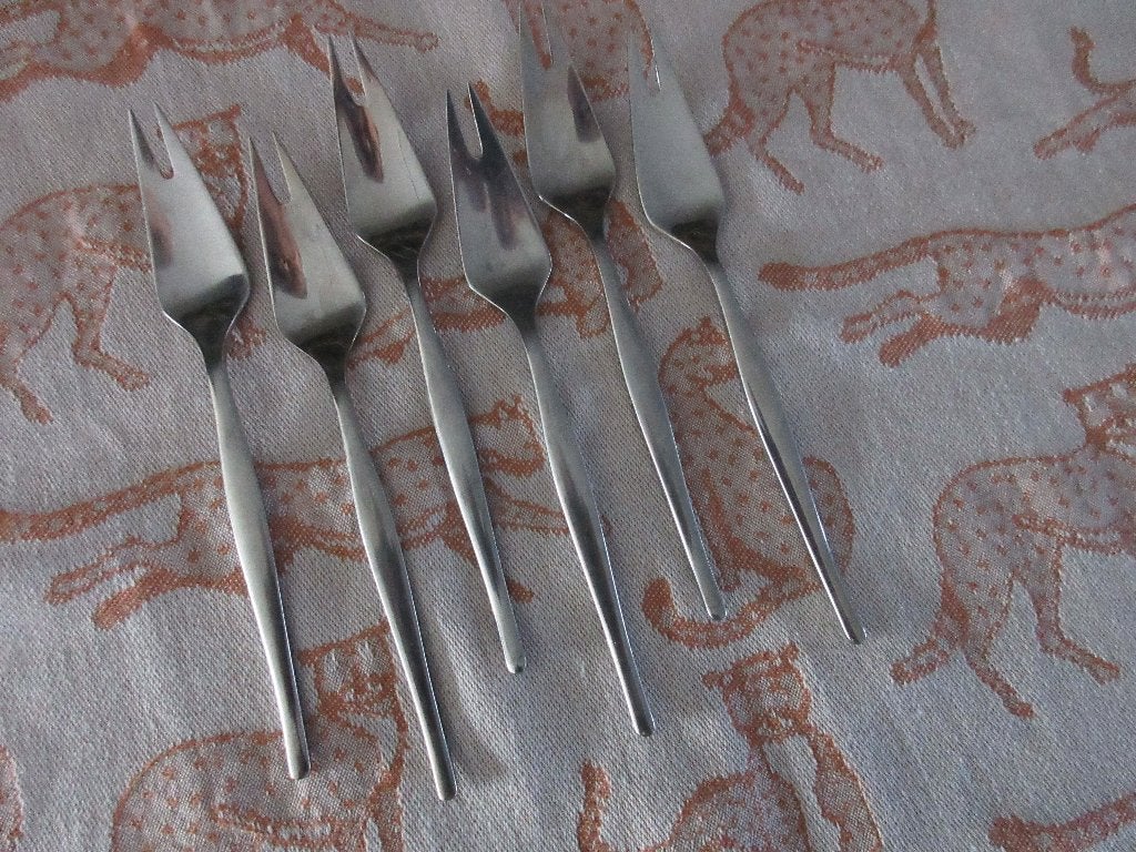 Gero Zilduro 730 Romanti 6 Vleesvorkjes voor € 6,00, Huis en Inrichting, Keuken | Bestek, Gebruikt, Gero, Ophalen of Verzenden