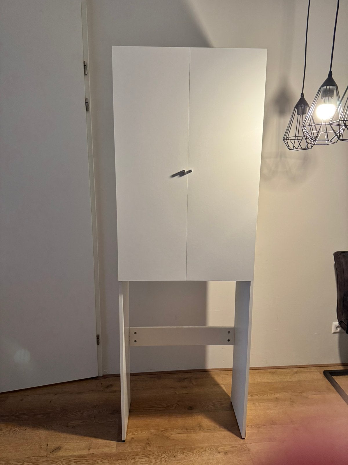 Ikea NYSJÖN wasmachine kast met 3 planken, wit, Huis en Inrichting, Kasten | Overige, Ophalen, Gebruikt