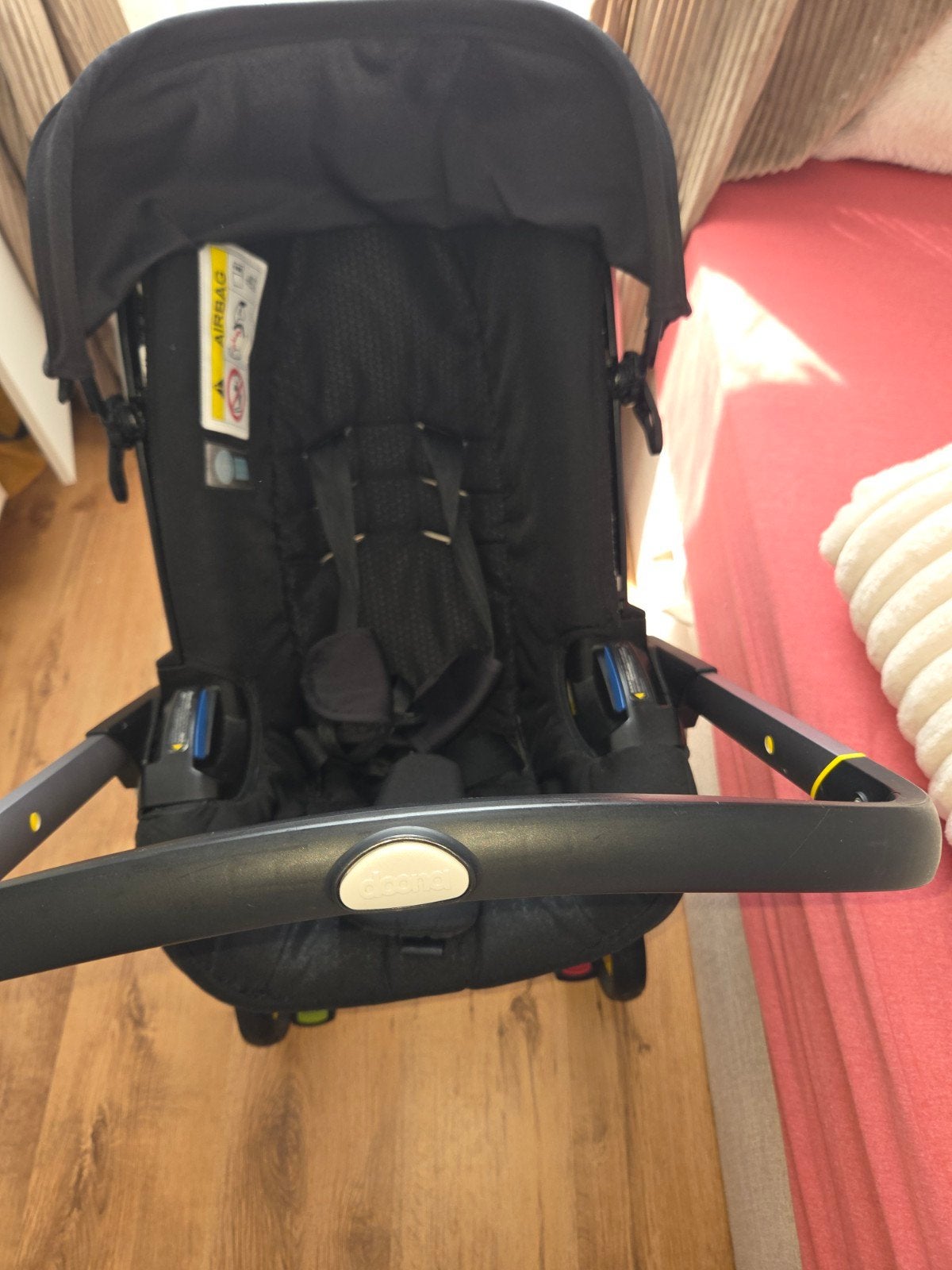 Doona+ autostoel en kinderwagen in één, Overige merken, 0 t/m 13 kg, Gebruikt, Autogordel