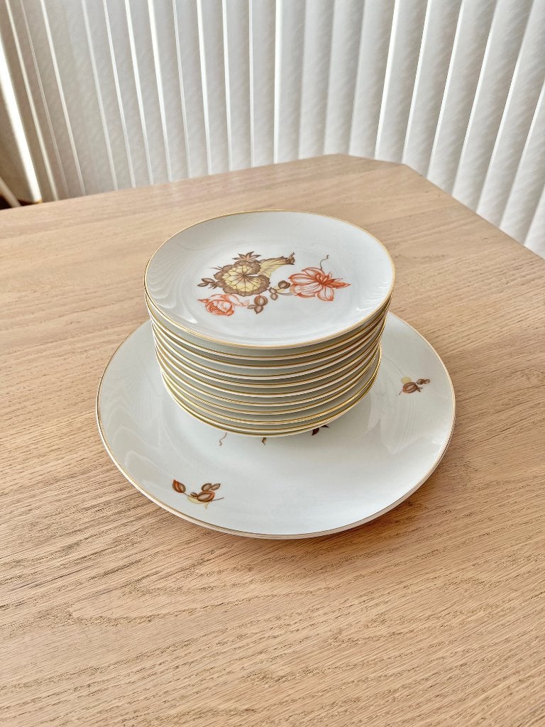 Gebakstel H&G Heinrich,herfstthema,jaren ’60,zéér goede staa, Overige merken, Overige typen, Vintage, Ophalen of Verzenden