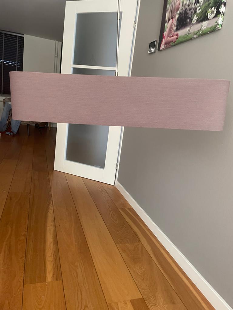 Hanglamp bruin, Huis en Inrichting, Lampen | Hanglampen, Ophalen of Verzenden, Gebruikt, Stof, Minder dan 50 cm