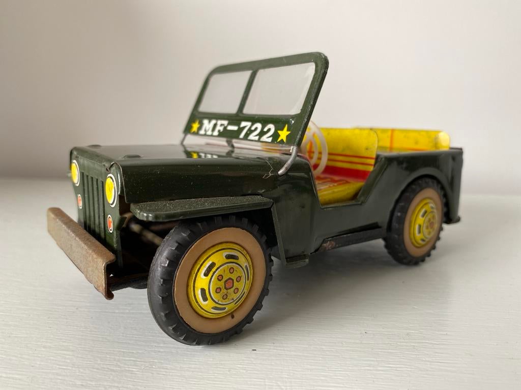 Vintage Nekaf Jeep Speelgoedauto - Gebruikte Staat, Kinderen en Baby's, Speelgoed | Speelgoedvoertuigen, Gebruikt, Ophalen of Verzenden