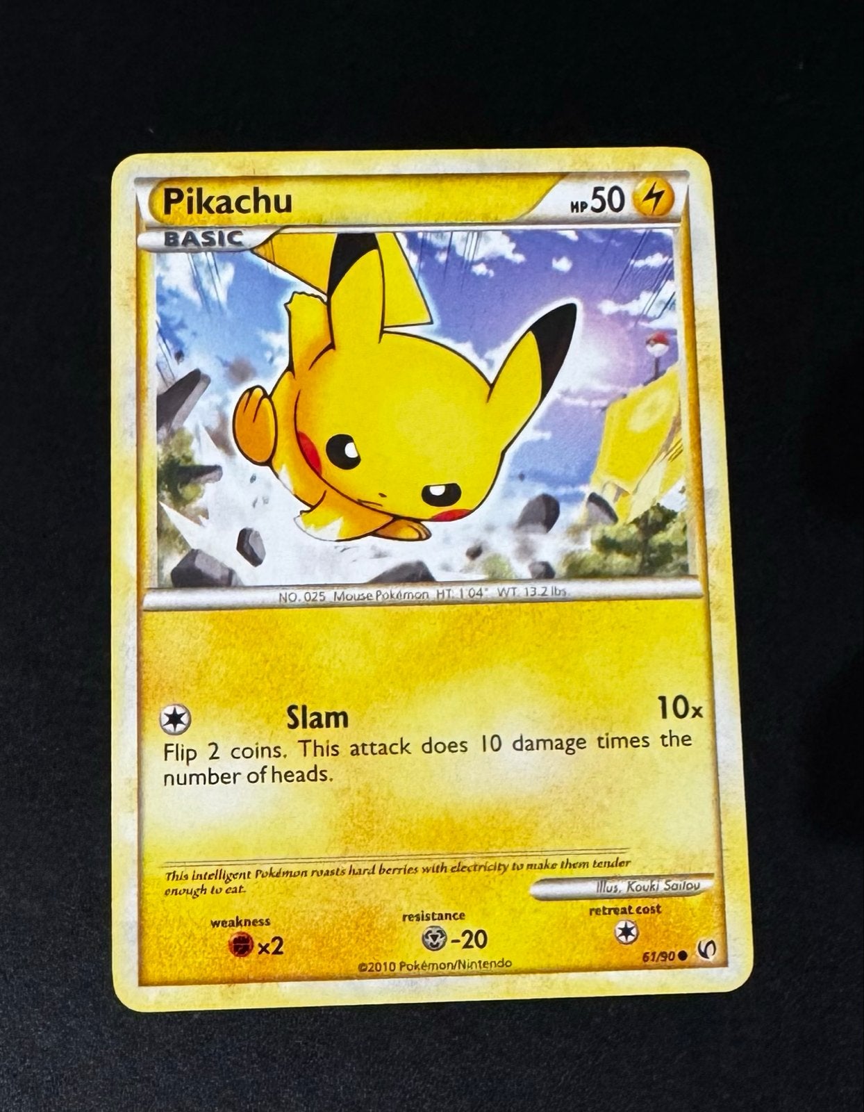 Pikachu Basic Pokémon Kaart (2010) - HP 50, Hobby en Vrije tijd, Ophalen of Verzenden, Zo goed als nieuw, Losse kaart