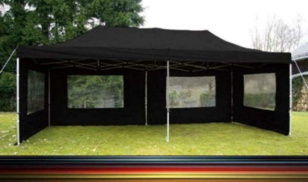 Profi Easy-Up Vouwpaviljoen/Vouwtent/Partytent 3x6m Zwart, Ophalen of Verzenden, Nieuw, 5 tot 8 meter, Opvouwbaar