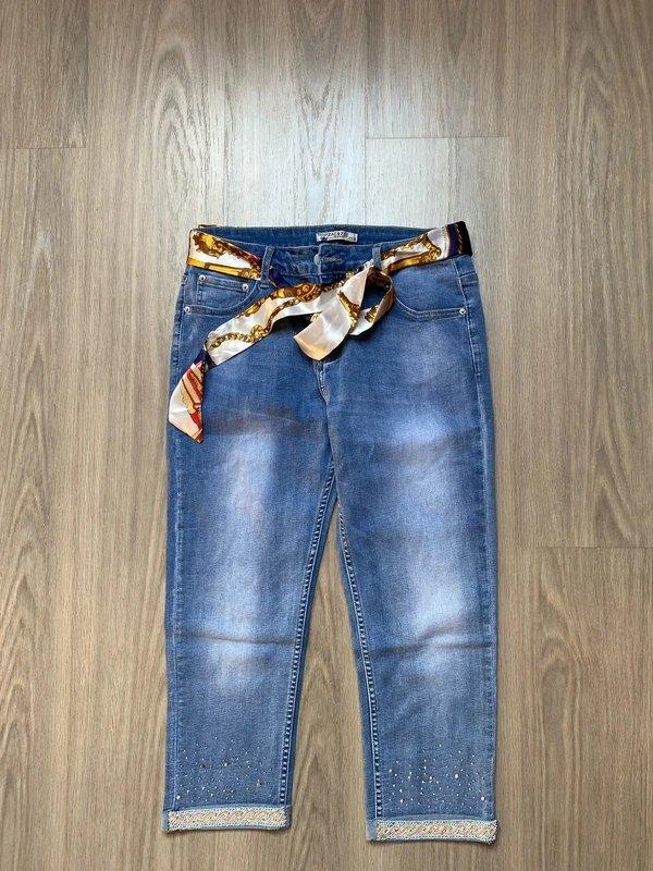 capribroek, Maat 38/40 (M), Blauw, Ophalen of Verzenden, Zo goed als nieuw