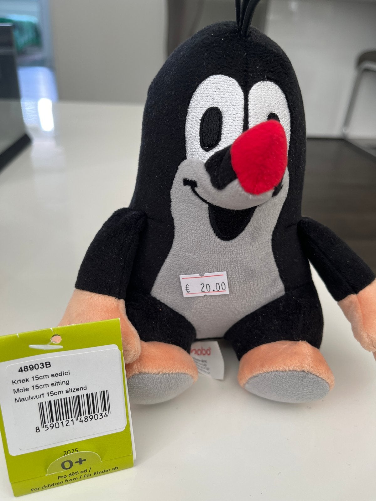 Krtek de Mol Knuffel - 15cm Zittend, Overige merken, Overige karakters, Overige typen, Nieuw