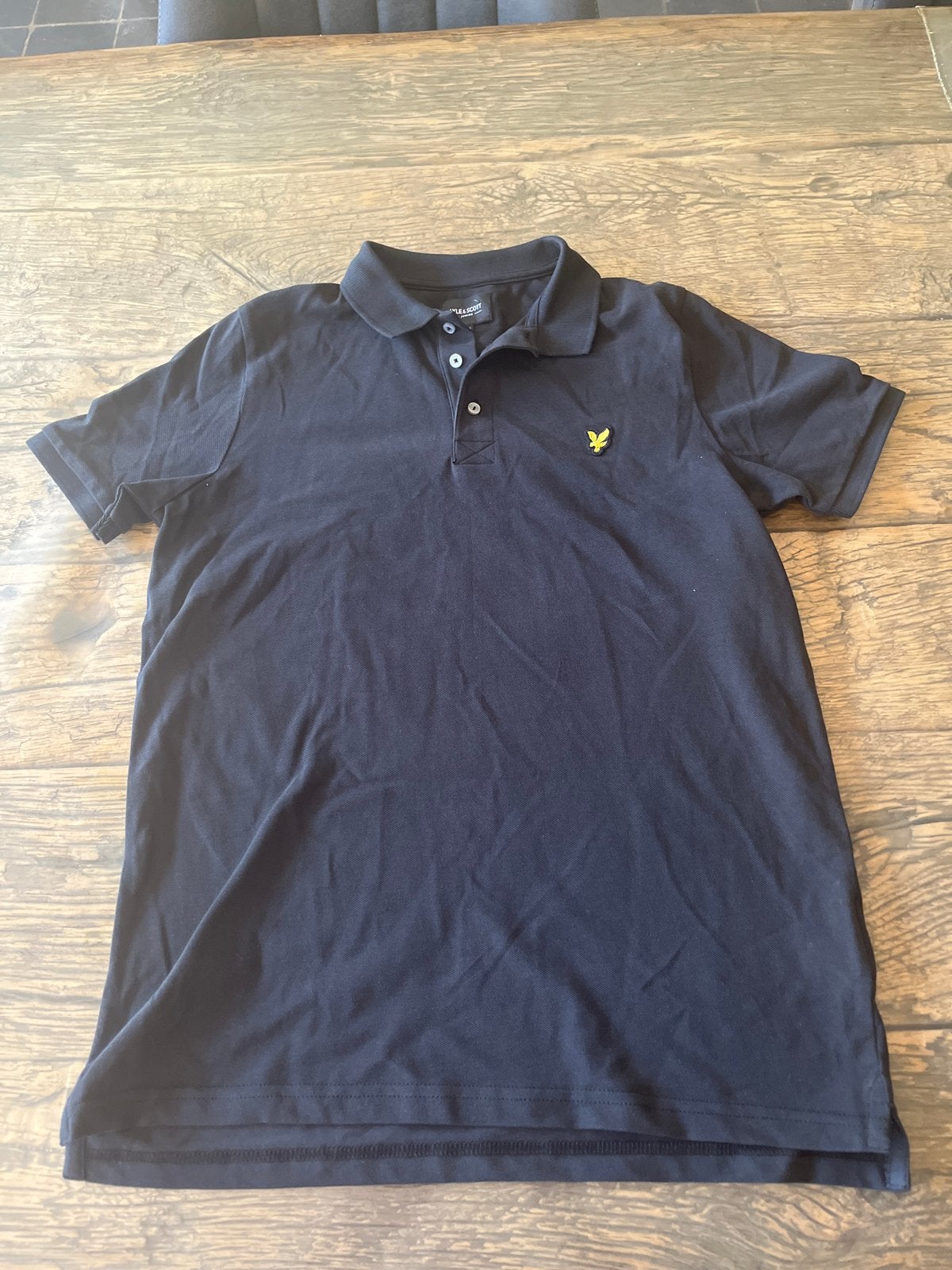 Lyle & Scott Junior Polo - Zwart - Maat 14/15 jaar, Kinderen en Baby's, Kinderkleding | Maat 164, Ophalen of Verzenden, Zo goed als nieuw