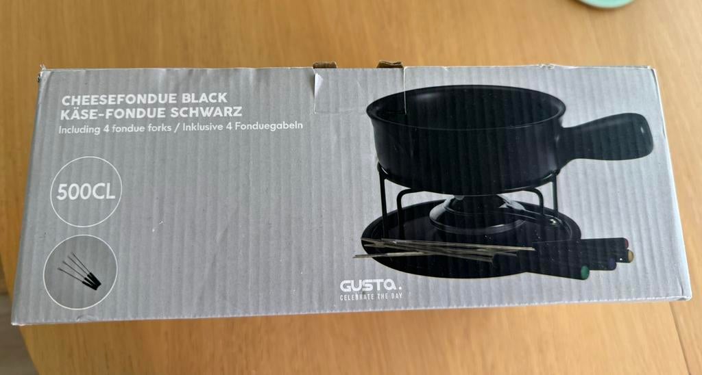 Kaasfondue set/pan nieuw in doos Gusta, Witgoed en Apparatuur, Fonduesets, Ophalen of Verzenden, Zo goed als nieuw, Elektrisch