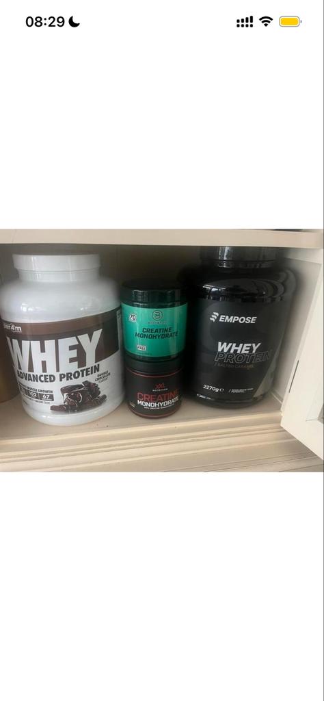 Whey Proteïne & Creatine Supplementen, Sport en Fitness, Fitnessmaterialen, Ophalen of Verzenden, Gebruikt, Overige typen