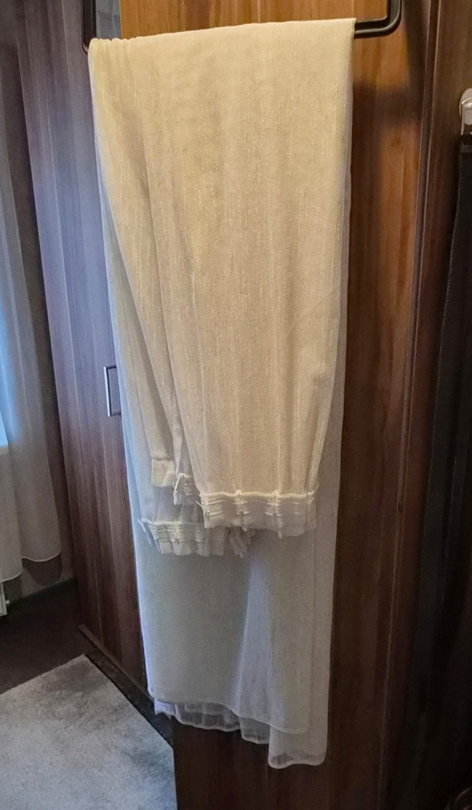 Lichtdoorlatende Vitrage - Crème/Beige, Ophalen
