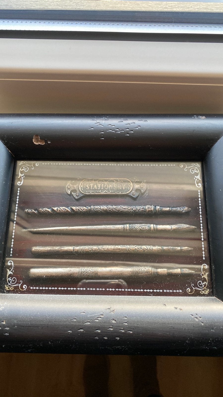 Antieke Kroontjespennen Set in Lijst - Decoratief, Ophalen of Verzenden