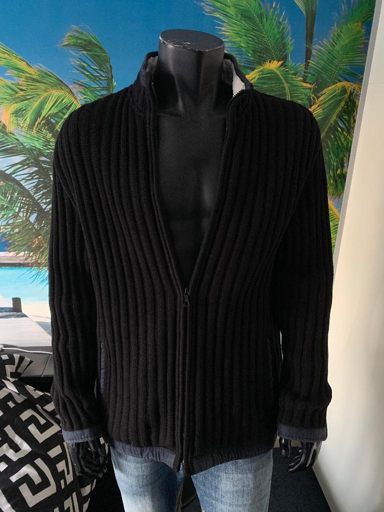 * PAUL & SHARK * ZGAN Mooi Zwart HEREN Structuur VEST - JAS., Kleding | Heren, Truien en Vesten, Verzenden, Zwart, Overige maten