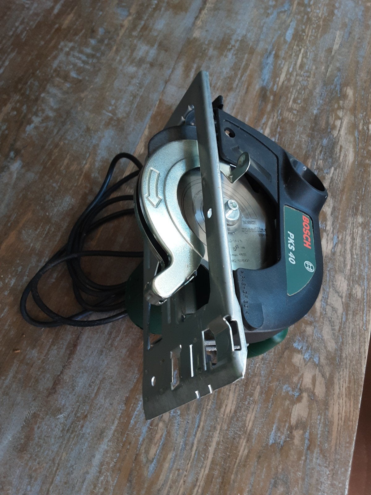 Bosch Cirkelzaag PKS40, Doe-het-zelf en Verbouw, Gereedschap | Zaagmachines, Ophalen, Cirkelzaag, Zo goed als nieuw, 30 tot 70 mm