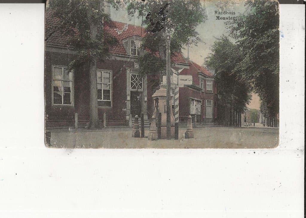 Monster Raadhuis met Dorpspomp Boddeus, Ophalen of Verzenden, Voor 1920, Gelopen, Zuid-Holland