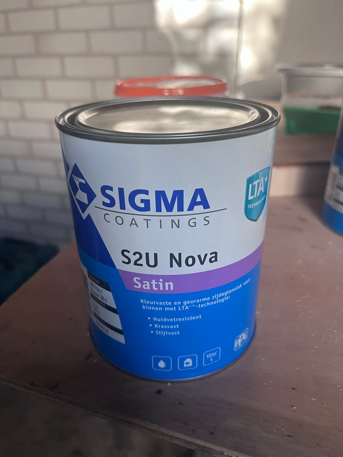Sigma S2U Nova Satin RAL 9001 Cremewit 1L, Ophalen, Wit, Nieuw, Lak