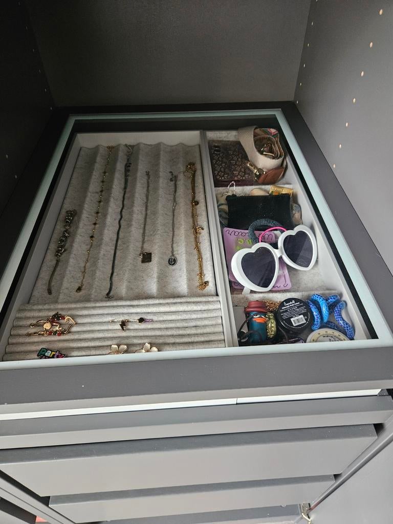 IKEA Komplement juwelenlade met glasplaat, Ophalen, Gebruikt, 50 tot 100 cm, Minder dan 100 cm