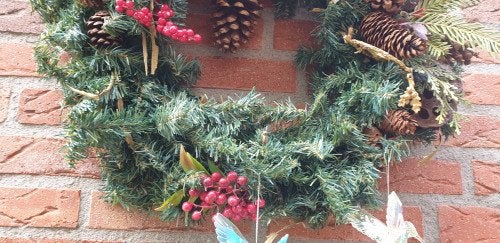 kerst krans groot met kerstman, Diversen, Kerst, Ophalen of Verzenden, 'T Olde Gre-j, Info@toldegrej.nl, Endepoelstraat 20f Didam
