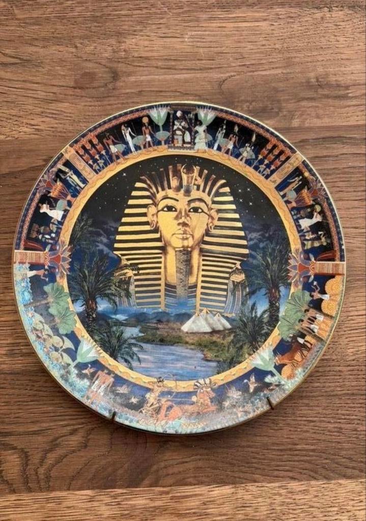Wandbord Toetanchamon 20cm met certificaat, Antiek en Kunst, Ophalen
