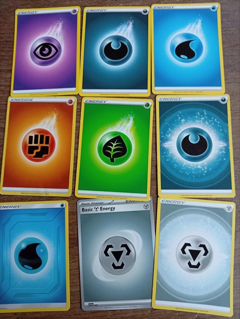 Pokemon kaarten energy, Ophalen of Verzenden, Gebruikt, Meerdere kaarten