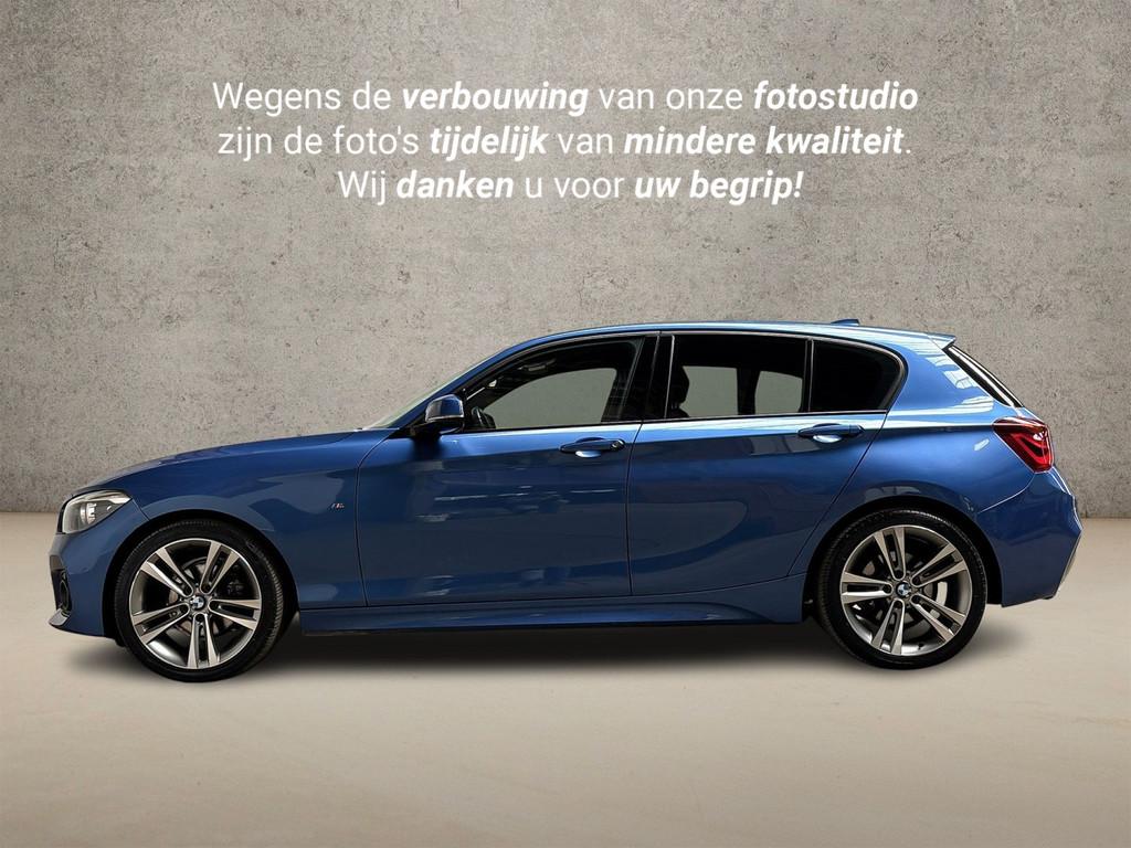 BMW 1 Serie 118i M Sport Line Shadow Automaat (NAVIGATIE, M, Auto's, BMW, 12 maanden, Gebruikt, Lichtsensor, Blauw