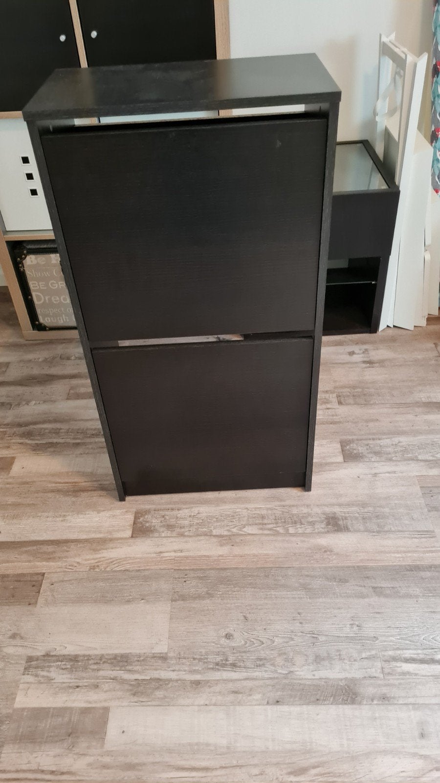 Zwarte schoenenkast Bissa Ikea, Ophalen, Zo goed als nieuw