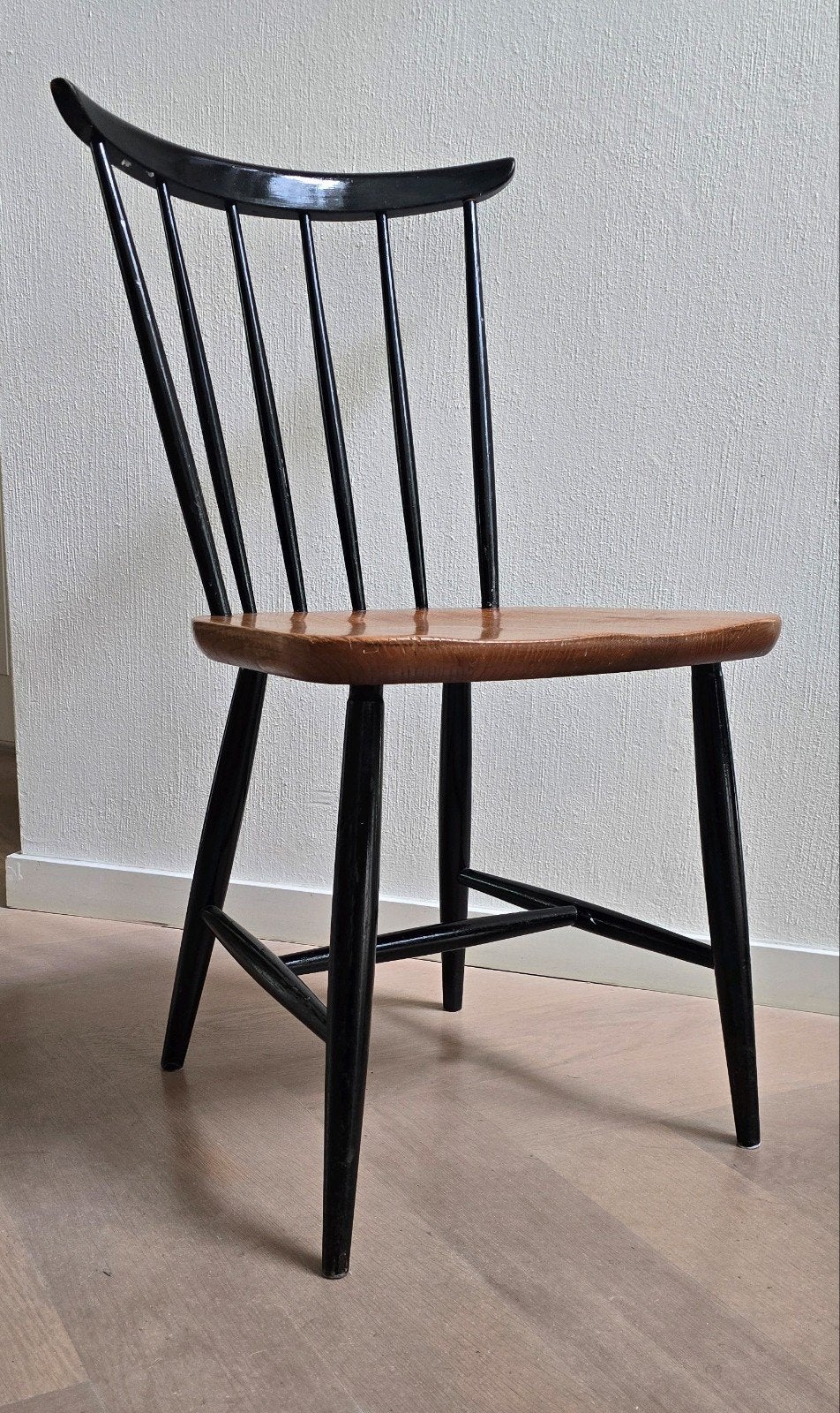 Vintage spijlenstoel, Ophalen, Gebruikt, Bruin, Eén