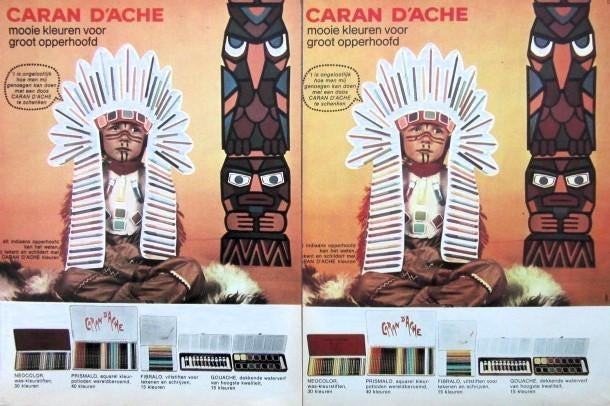 12 vintage reclames tekenspullen 71-75 kleurstiften pennen, Ophalen of Verzenden, Gebruikt, Overige typen