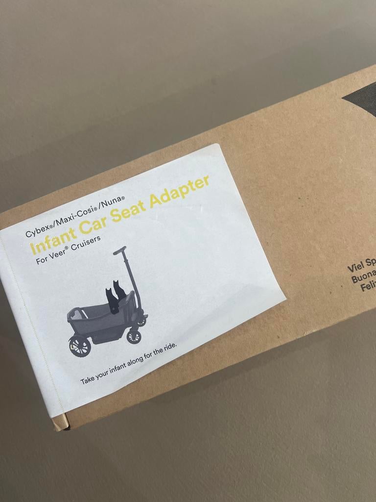 Veer autostoeladapter Cybex/Maxi-Cosi/Nuna, Nieuw, Isofix, 0 t/m 13 kg, Ophalen