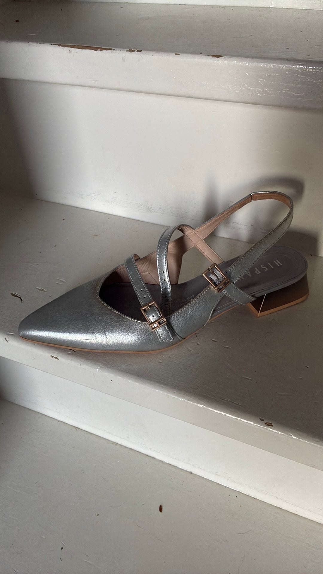 Hispanitas zilveren gelegenheidschoenen maat 40, Overige kleuren, Zo goed als nieuw, Sandalen of Muiltjes, Ophalen of Verzenden