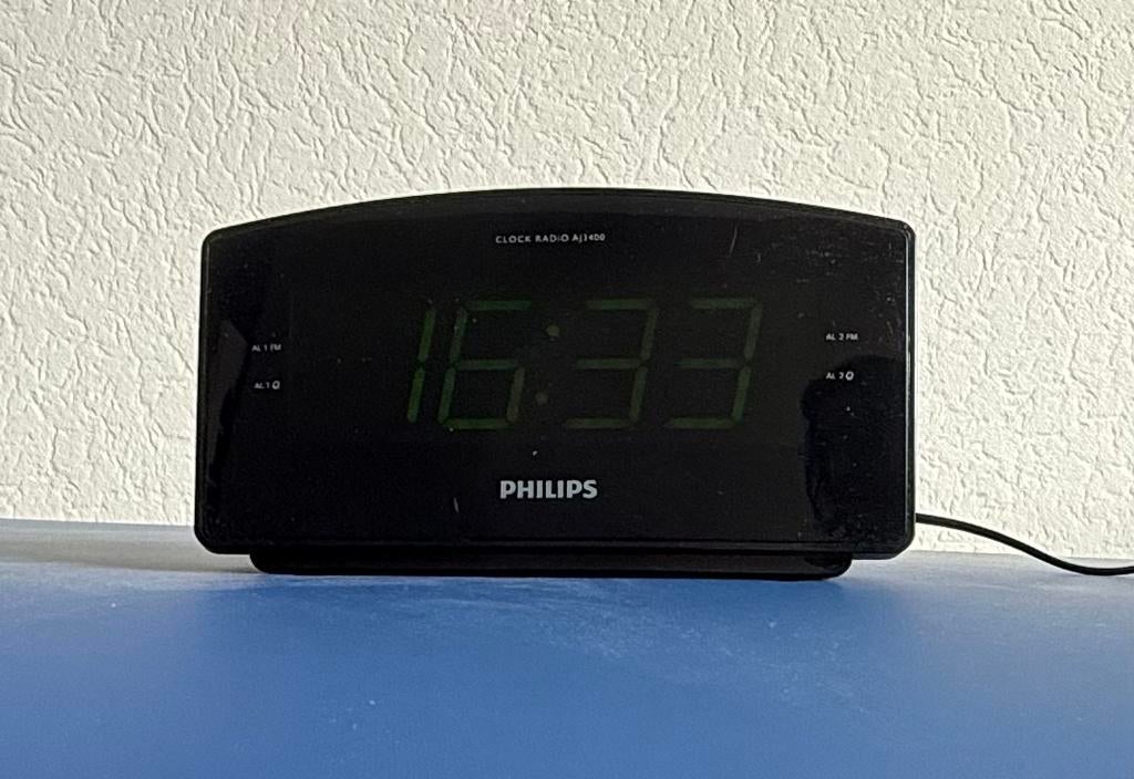 PHILIPS AJ3400 WEKKERRADIO, Witgoed en Apparatuur, Wekkers, Ophalen of Verzenden, Zo goed als nieuw, Digitaal