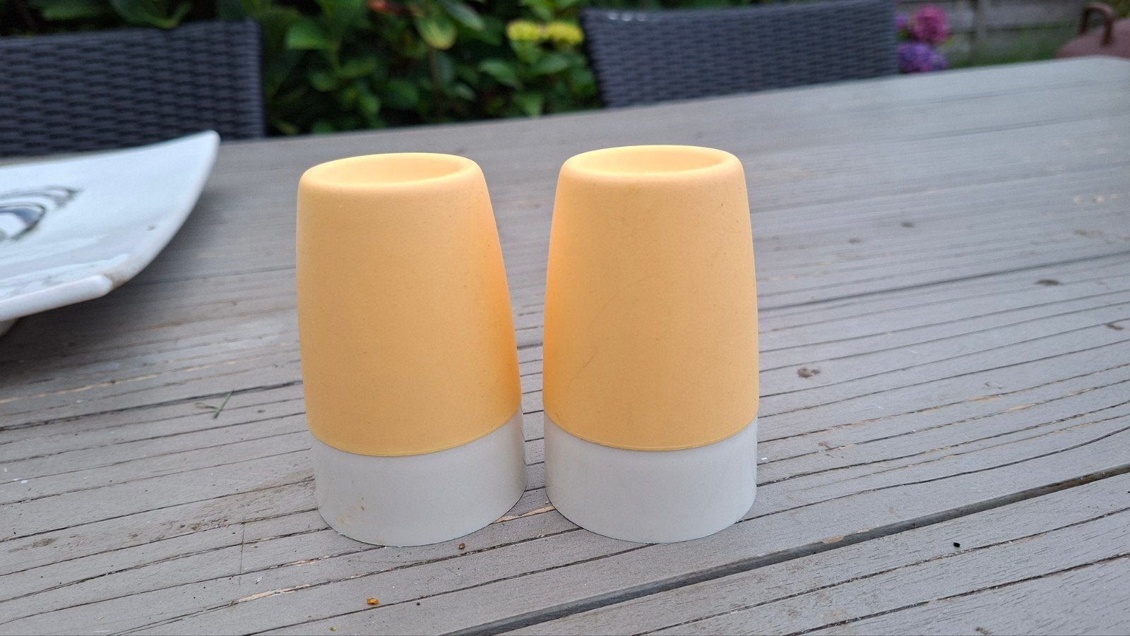 Tupperware eierdopjes - set van 2, Ophalen of Verzenden, Gebruikt, Wit, Overige typen
