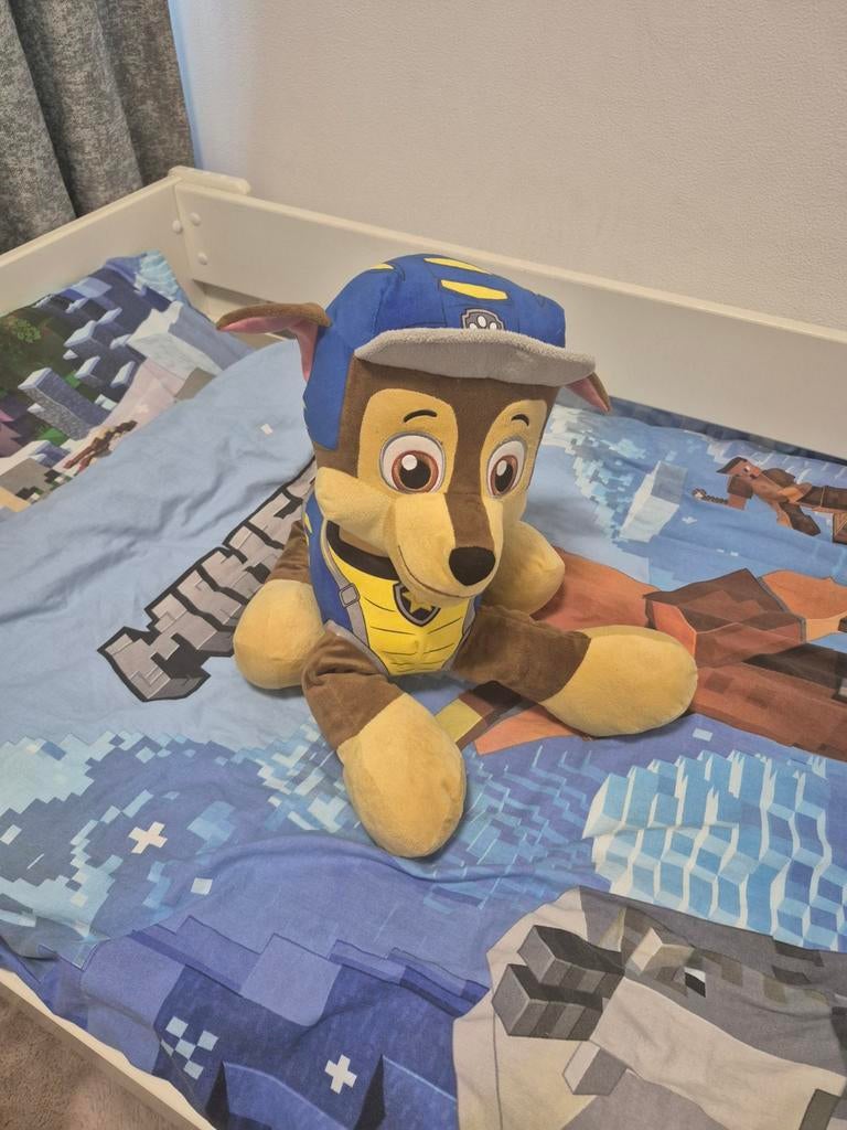 Grote Paw Patrol Chase knuffel - Zo goed als nieuw, Overige merken, Zo goed als nieuw, Middelgroot (20 tot 80 cm), Meerkleurig