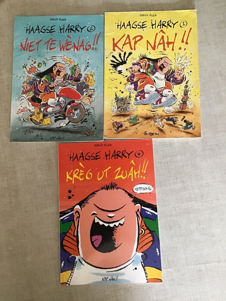 5 uitgaves Haagse Harry door Marnix Rueb, Boeken, Stripboeken, Meerdere stripboeken, Ophalen of Verzenden, Gelezen