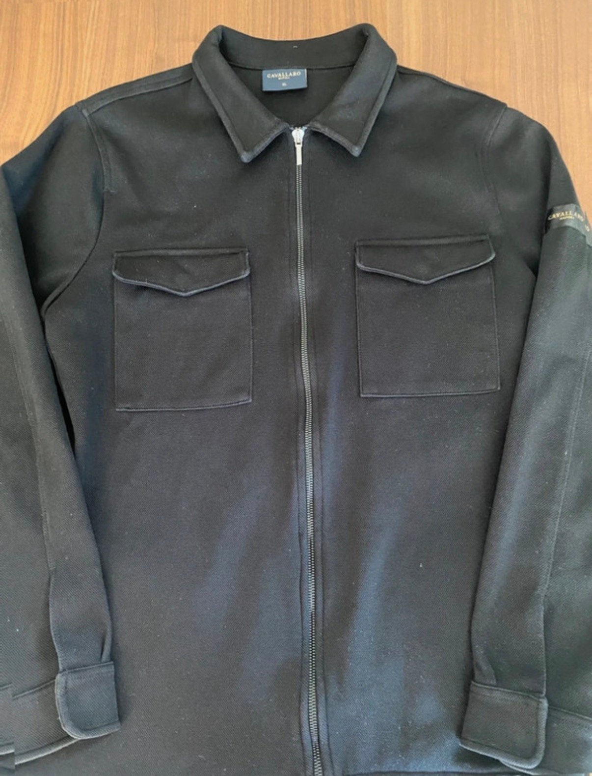 Zwart overshirt Cavallaro Napoli. Uitstekende staat. XL, Ophalen of Verzenden, Zo goed als nieuw, Zwart, Halswijdte 43/44 (XL)