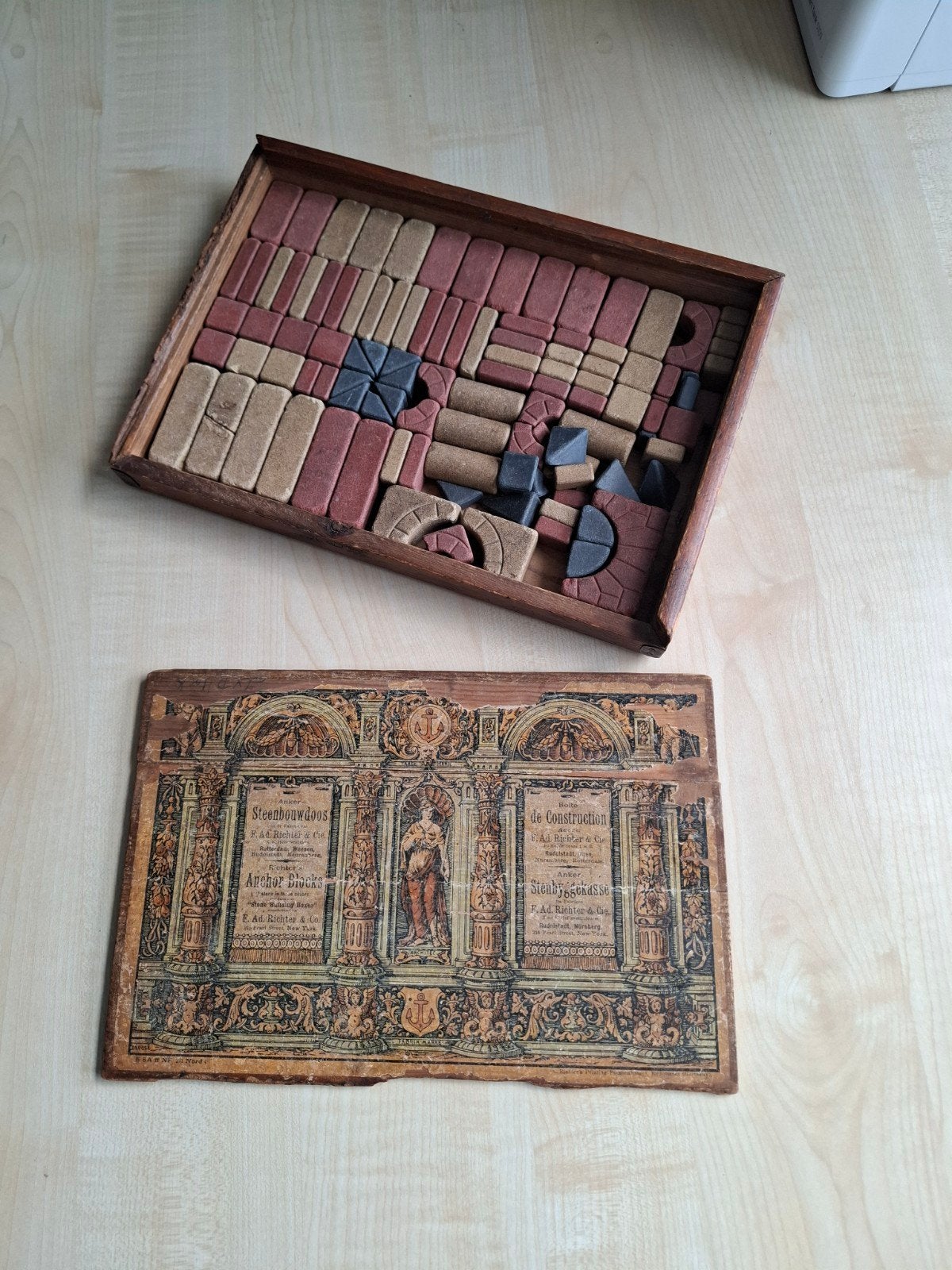 Antieke Anker Steenbouwdoos F.Ad. Richter & Cie. (ca. 1940), Ophalen of Verzenden