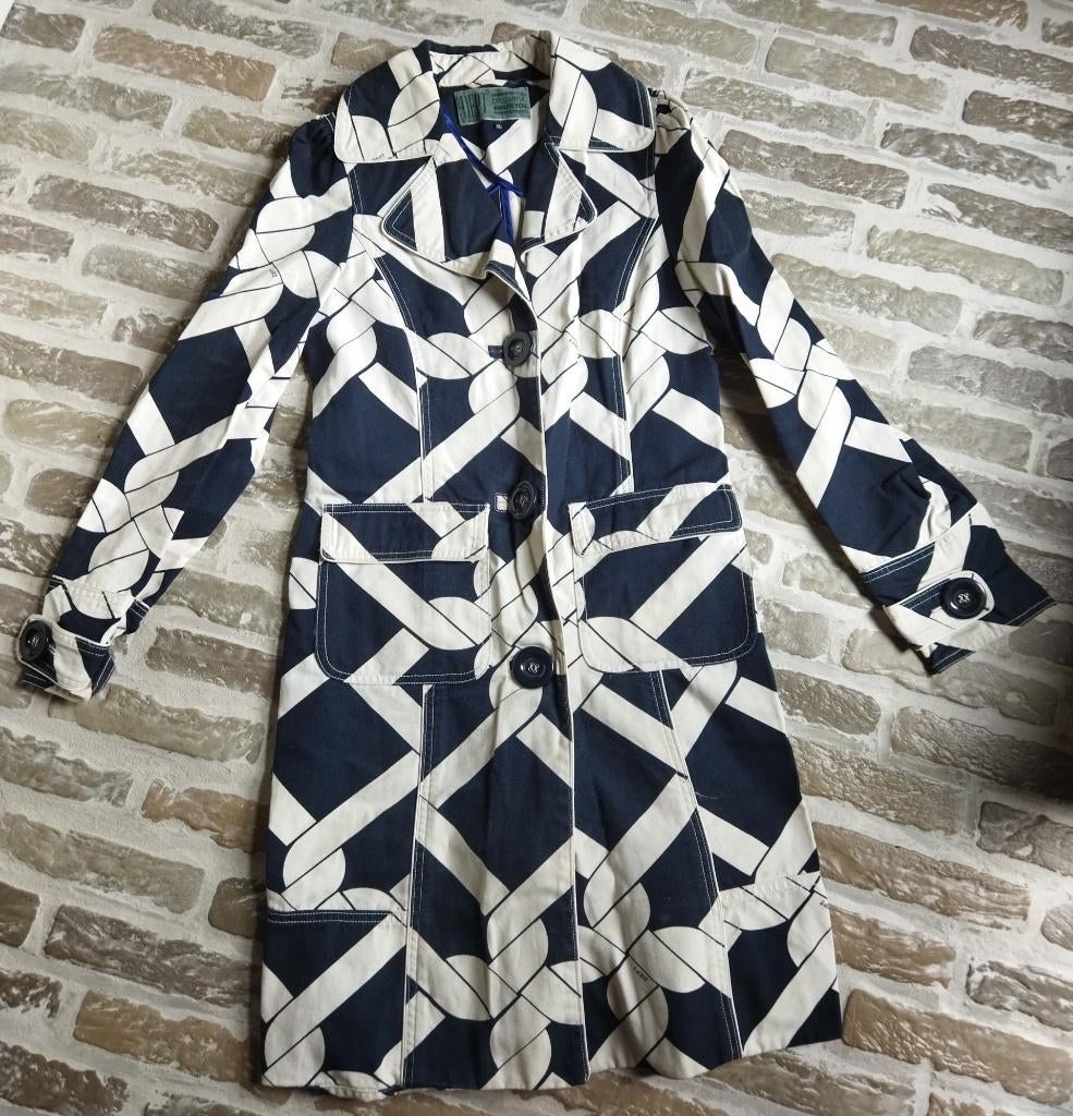 Dept Zomerjas Blauw/Wit Maat S, Kleding | Dames, Jassen | Zomer, Blauw, Ophalen of Verzenden, Zo goed als nieuw, Maat 36 (S)
