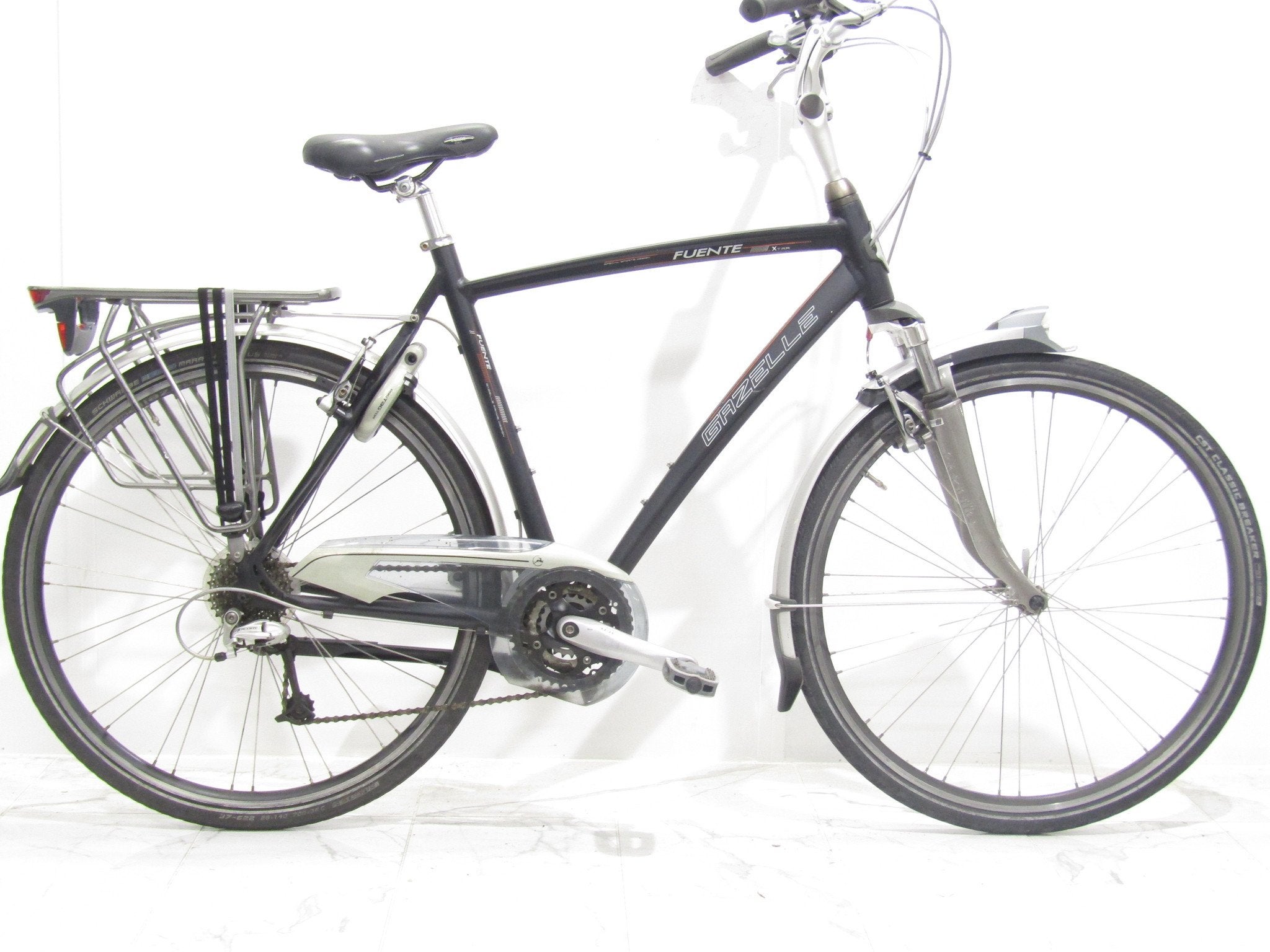 Gazelle Fuente zwart heren 57cm 28inch, Fietsen en Brommers, Fietsen | Heren | Herenfietsen, 57 tot 61 cm, Gebruikt, Gazelle, Versnellingen