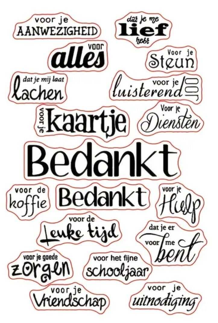 Nieuw  clearstamps "Bedankt, voor het fijne schooljaar", Ophalen of Verzenden, Nieuw, Clearstamp