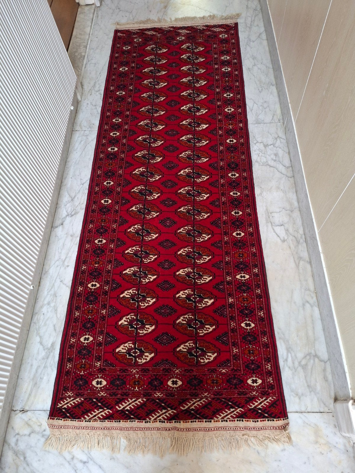 Te koop een nieuwe handgeknoopte Perzische loper, Blauw, Rechthoekig, Nieuw, 200 cm of meer