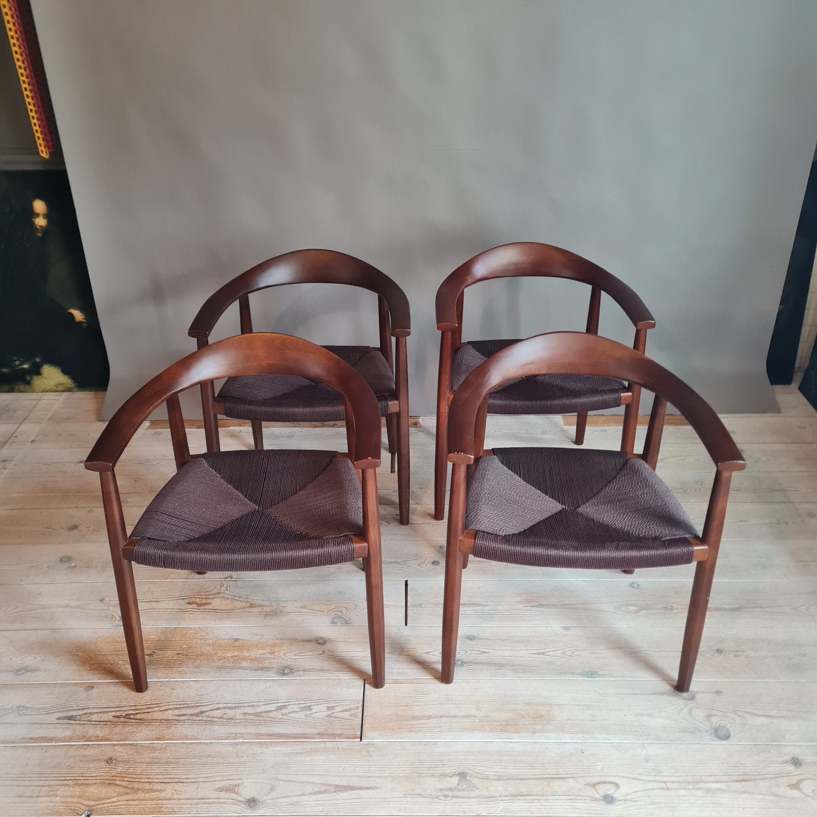 Embrace eetkamerstoelen VTwonen Wooods, Ophalen, Japandi, Gebruikt, Bruin
