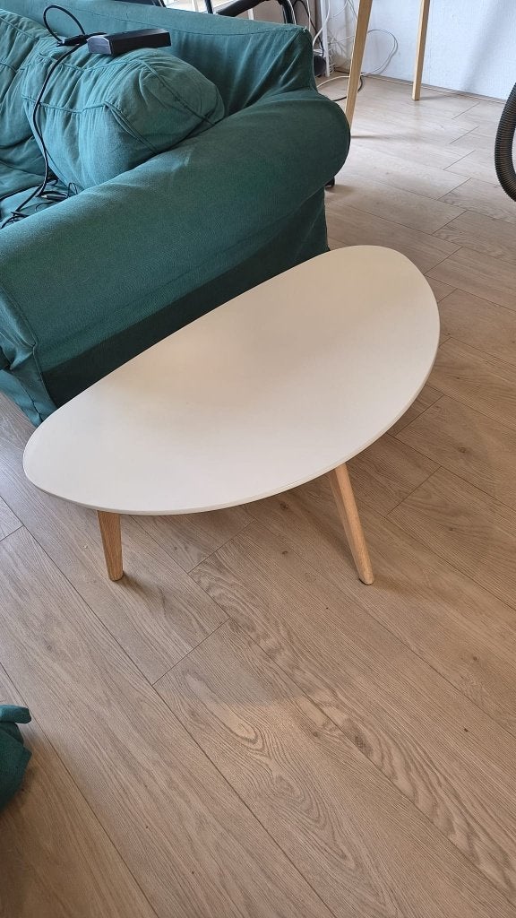 Jysk bijzettafel, Minder dan 55 cm, Gebruikt, Ovaal, Hout