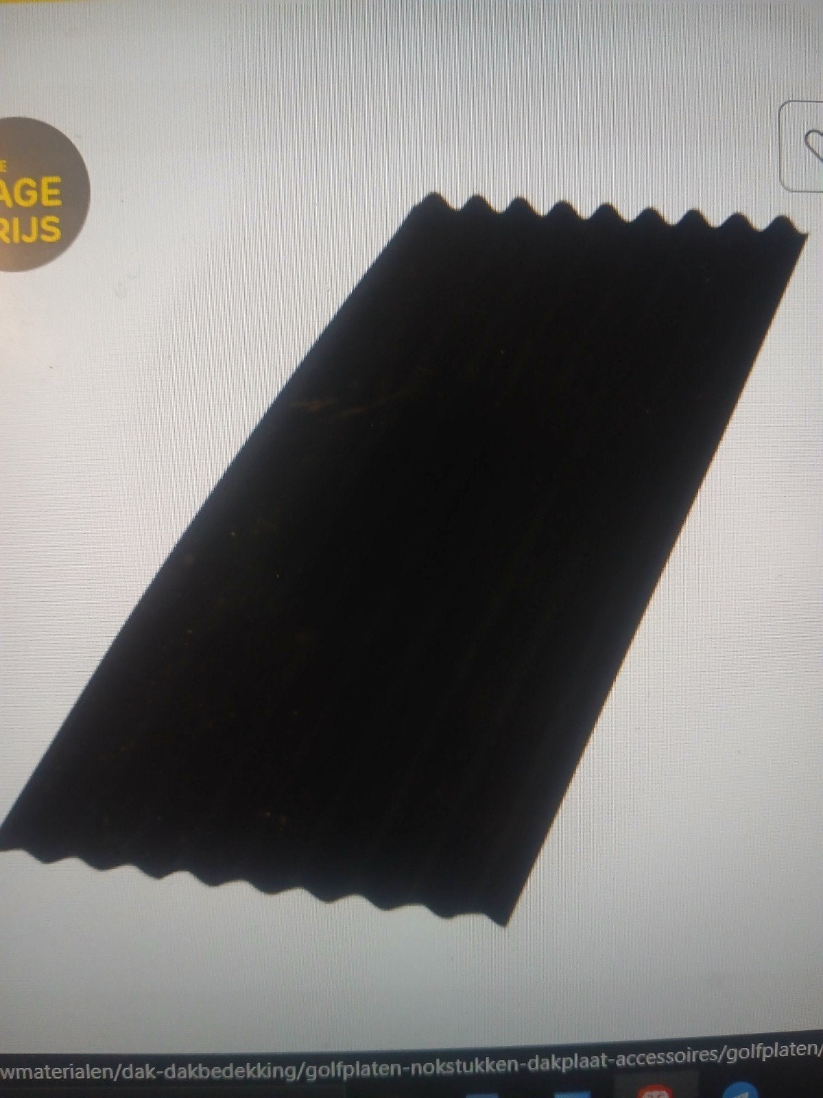 35 dakplaten antraciet topline aquaplan, Ophalen of Verzenden, Metaal, 15 m² of meer, Dakplaat of Dakpanplaat