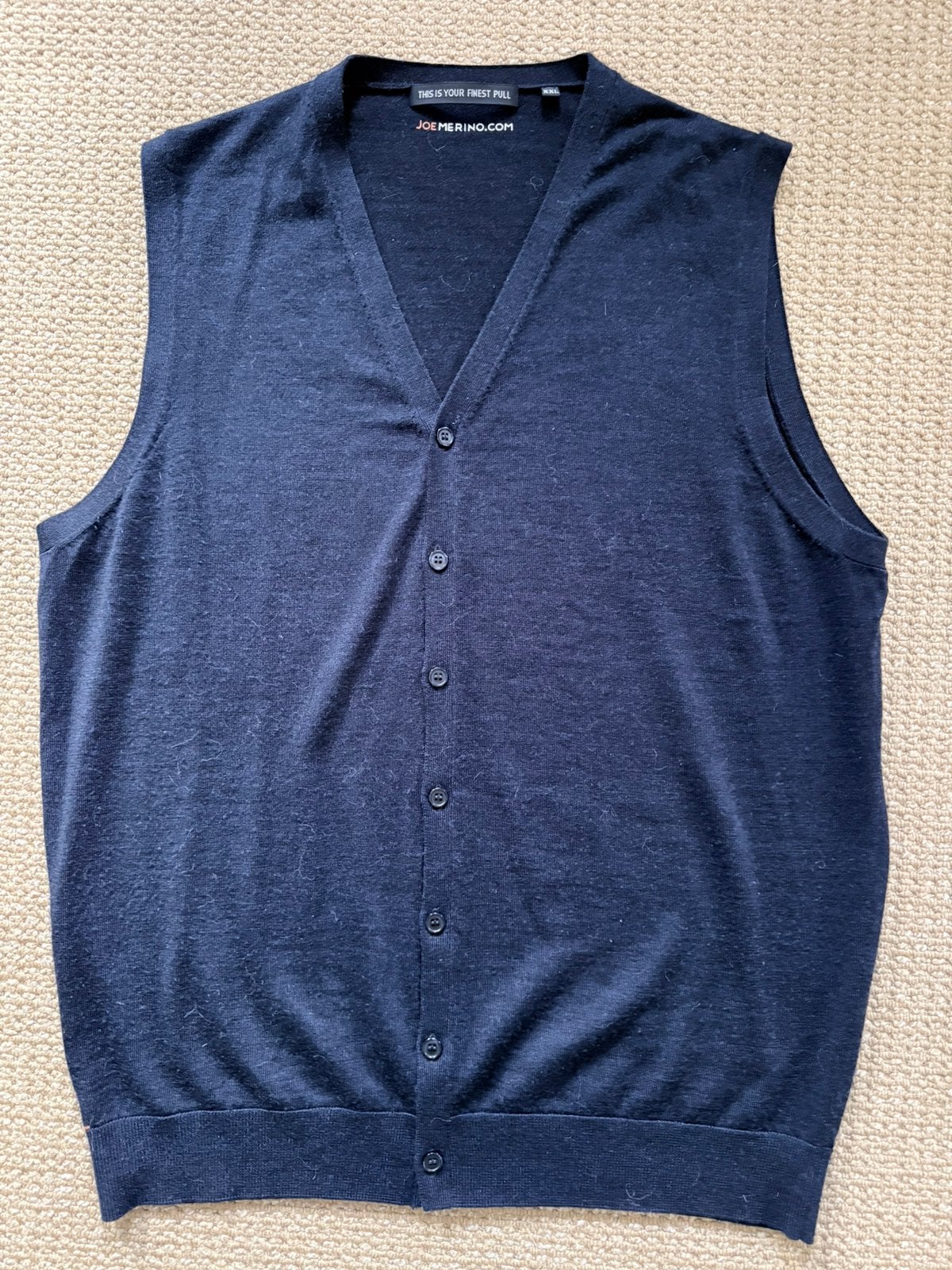 Heren vest/spencer van Joe Merino. Maat XXL. Donkerblauw, Ophalen of Verzenden, Zo goed als nieuw, Blauw